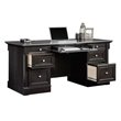 Bowery Hill Wood Wind Oak Executive Desk Rectangular 65.1