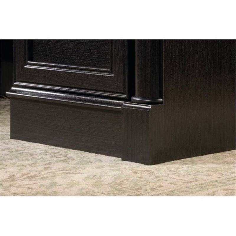 Bowery Hill Wood Wind Oak Executive Desk Rectangular 65.1