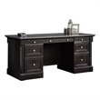 Bowery Hill Wood Wind Oak Executive Desk Rectangular 65.1