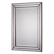 Bowery Hill Grooved Metal Mirror in Metallic Bronze