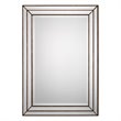Bowery Hill Grooved Metal Mirror in Metallic Bronze