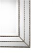 Bowery Hill MDF Metallic Silver Mirror Rectangular Grooved Texture 33.85