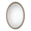 Bowery Hill Polystyrene Metallic Silver Mirror Oval 32