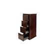 Bowery Hill Cherry Wood Filing Cabinet Vertical 4 Drawers 55