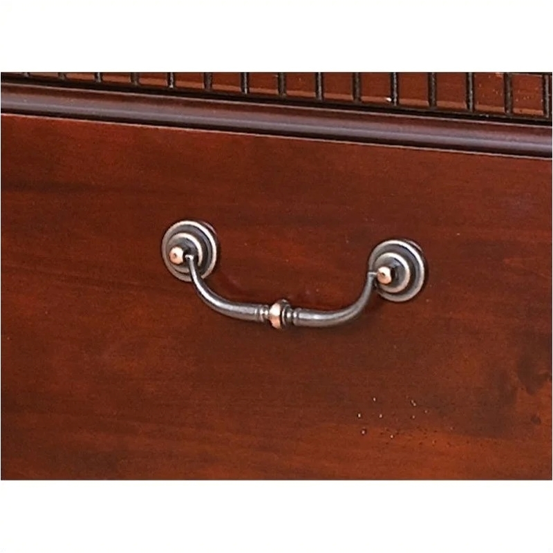 Bowery Hill Cherry Wood Filing Cabinet Vertical 4 Drawers 55