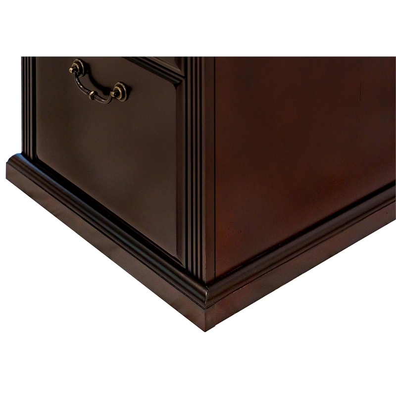 Bowery Hill Cherry Wood Filing Cabinet Vertical 4 Drawers 55