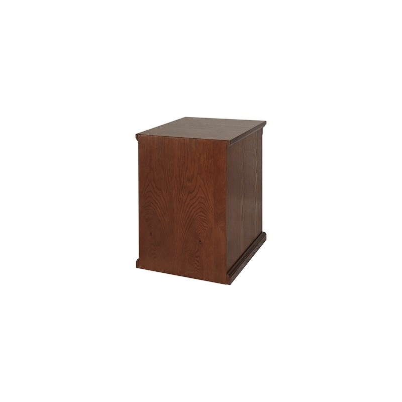 Bowery Hill 2 Drawers Vertical Oak Wood Filing Cabinet Pre-assembled