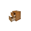 Bowery Hill Wood Natural Filing Cabinet Vertical 2 Drawer 29