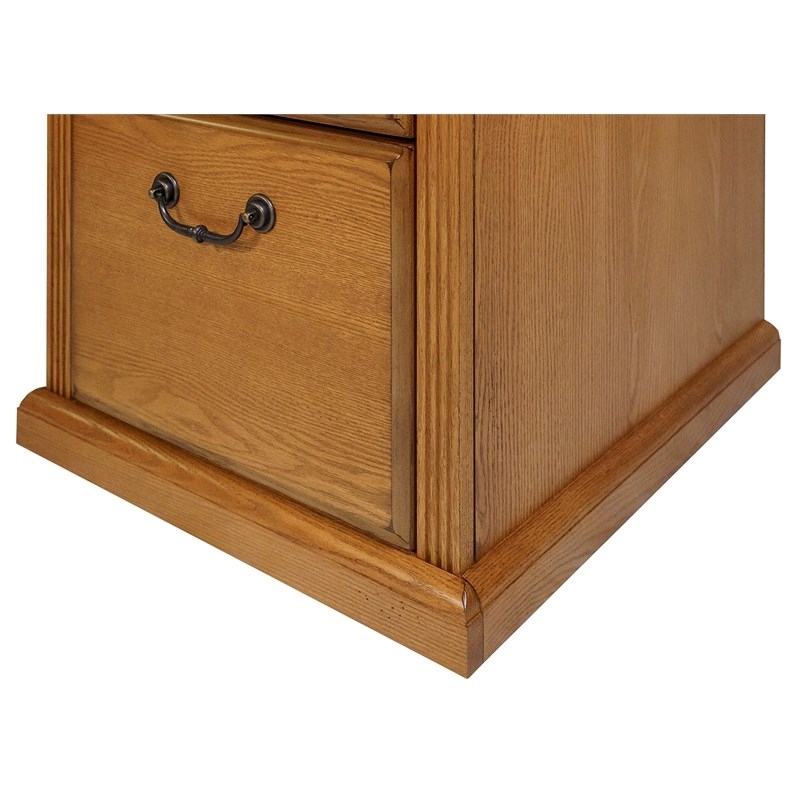 Bowery Hill Wood Natural Filing Cabinet Vertical 2 Drawer 29
