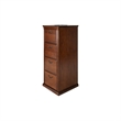 Bowery Hill 4 Drawers Vertical Brown Wood Filing Cabinet Pre-assembled