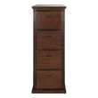 Bowery Hill 4 Drawers Vertical Brown Wood Filing Cabinet Pre-assembled