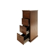 Bowery Hill 4 Drawers Vertical Brown Wood Filing Cabinet Pre-assembled