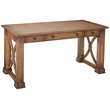 Bowery Hill Rubberwood Oak Veneers Brown Office Desk Rectangular 60
