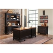 Bowery Hill Wood Black Filing Cabinet Rectangular 31