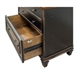 Bowery Hill Wood Black Filing Cabinet Rectangular 31