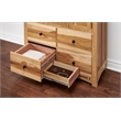 Bowery Hill Contemporary Solid Wood Double Door Chest in Natural