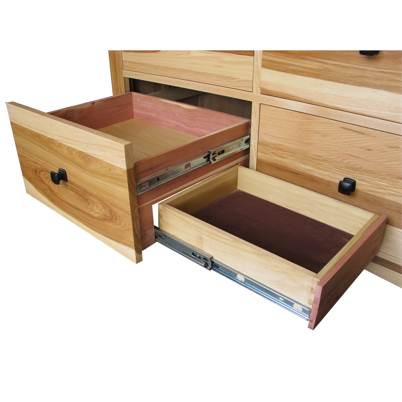 Bowery Hill Contemporary Solid Wood Double Door Chest in Natural
