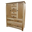 Bowery Hill Contemporary Solid Wood Double Door Chest in Natural