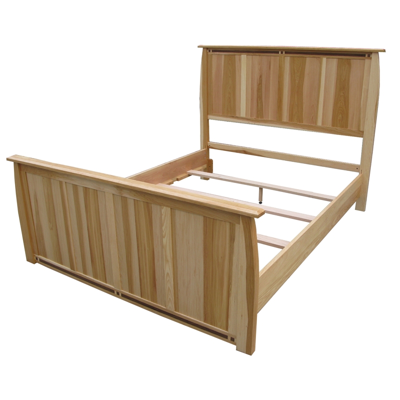 Bowery Hill Solid Wood Queen Panel Bed in Natural