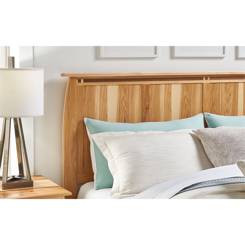Bowery Hill Solid Wood Queen Panel Bed in Natural