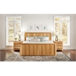 Bowery Hill Solid Wood Queen Panel Bed in Natural