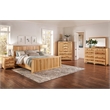 Bowery Hill Solid Wood Queen Panel Bed in Natural