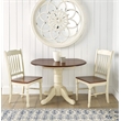 Bowery Hill Round Drop Leaf Dining Table in Buttermilk