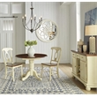 Bowery Hill Round Drop Leaf Dining Table in Buttermilk