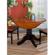 Bowery Hill Round Drop Leaf Dining Table in Black