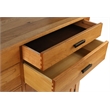 Bowery Hill Solid Wood 4-Drawers Buffet/Sideboard Server in Warm Amber