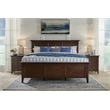 Bowery Hill Farmhouse Solid Wood Queen Panel Bed in Cherry Brown