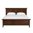 Bowery Hill Farmhouse Solid Wood Queen Panel Bed in Cherry Brown
