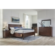 Bowery Hill Transitional Solid Wood Queen Panel Storage Bed in Cherry Brown