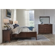 Bowery Hill Transitional Solid Wood Queen Panel Storage Bed in Cherry Brown