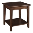Bowery Hill Transitional Wood End Table with Bottom Shelf in Cherry Brown