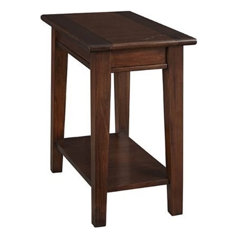 Bowery Hill Solid Wood Cherry Brown End Table Rectangular 24
