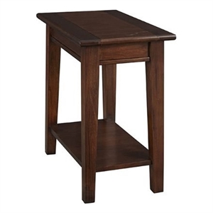Bowery Hill Solid Wood Cherry Brown End Table Rectangular 24&quotH Unassembled