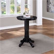 Bowery Hill Traditional Wood Pub Table with Claw and Ball Feet in Black