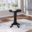 Bowery Hill Traditional Wood Pub Table with Claw and Ball Feet in Black