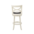 Bowery Hill Wood Buttermilk/Black Bar Stool Swivel Cushioned Seat 30