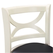 Bowery Hill Wood Buttermilk/Black Bar Stool Swivel Cushioned Seat 30