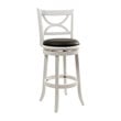 Bowery Hill Wood Buttermilk/Black Bar Stool Swivel Cushioned Seat 30