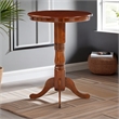 Bowery Hill Round Traditional Wood Pub Table with Dedestal Base in Cherry