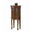Bowery Hill Wooden Walnut Jewelry Armoire Rectangular 35