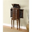 Bowery Hill Wooden Walnut Jewelry Armoire Rectangular 35
