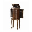 Bowery Hill Wooden Walnut Jewelry Armoire Rectangular 35