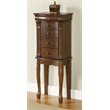Bowery Hill Wooden Walnut Jewelry Armoire Rectangular 35