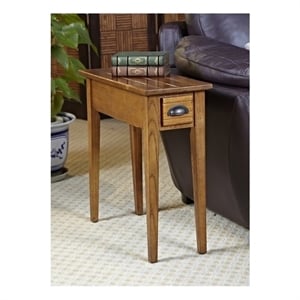 Bowery Hill Bin Pull Narrow End Table in Candleglow Finish