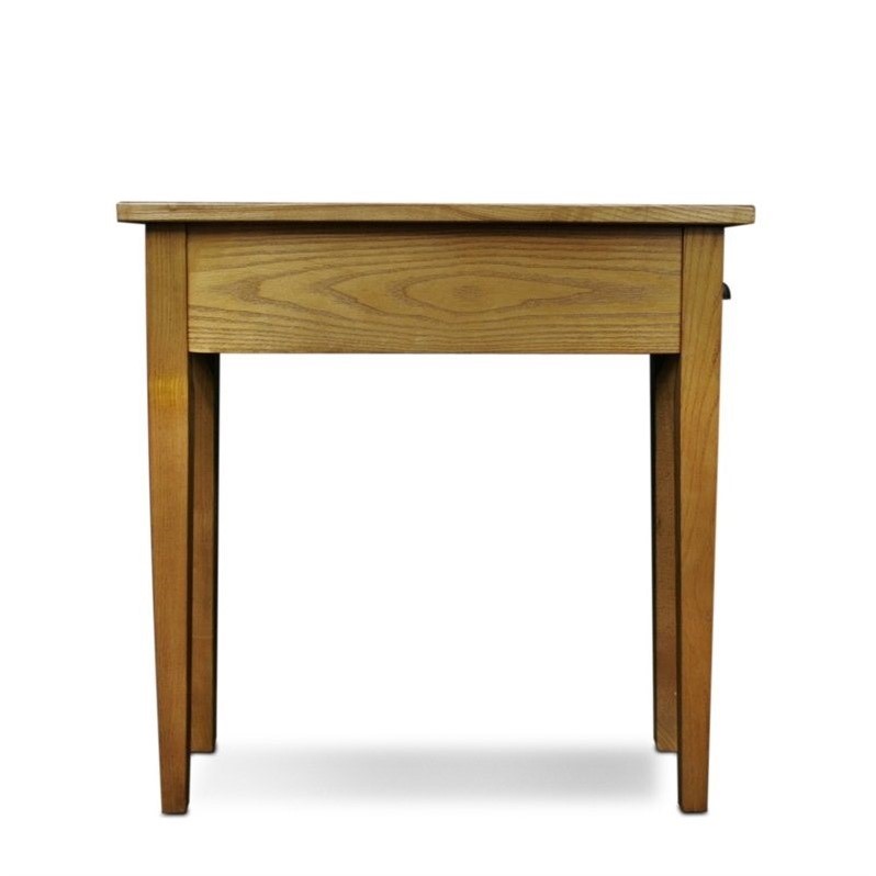Bowery Hill Bin Pull Narrow End Table in Candleglow Finish