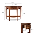 Bowery Hill Console Table in Medium Oak Finish